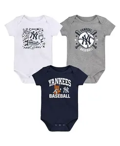 Боди для мальчиков и девочек Baby Boys and Girls Navy New York Yankees Batter Up, комплект из 3 штук Outerstuff