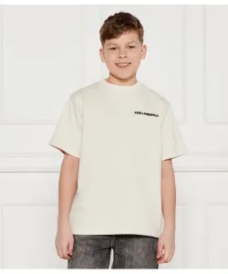 Футболка Regular fit Karl Lagerfeld Kids, бежевый