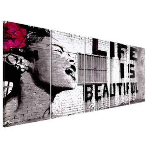 Фреска Artgeist Life is Beautiful (Banksy), 80 см, разноцветный