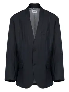 Полосатый пиджак на двух пуговицах Hed Mayner, синий