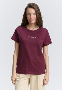 Футболка TOM TAILOR MIT LOGO, Bordeaux/Red/Bordeaux