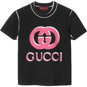 Футболка с логотипом GUCCI, черный