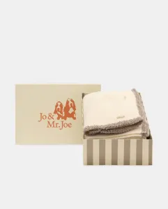 Комплект: простая шапка с шарфом Jo & Mr. Joe, экрю