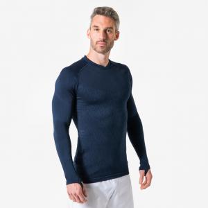 Мужская бесшовная футбольная майка Kipsta KEEPDRY — тёмно-синяя