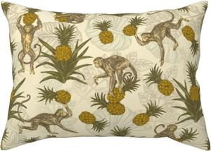 Pevtufa Чехлы для подушек с принтом Monkeys and Pinealpples, застежка конвертом Monkeys and Pinealpples
