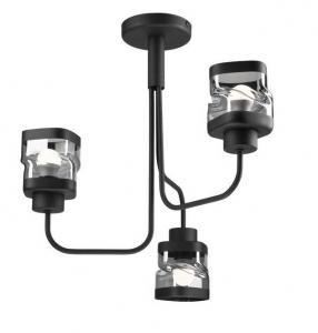 Потолочный светильник Lamkur Hugo, черный - стекло - 52 x 53 x 52 см