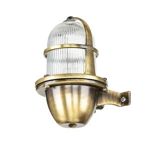 Настенный светильник Licht-Erlebnisse SANTORIN, латунь - серый - стекло - металл - 11 x 18 x 14 см