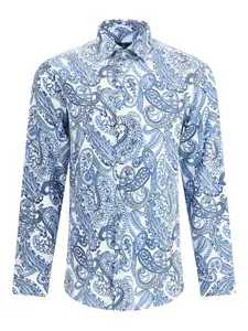 Рубашка с принтом пейсли ETRO, синий