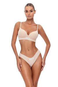 Бразильские трусики SECOND SKIN PANTY CHEEKY God Save Queens, бежевый