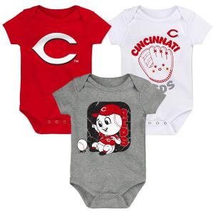 Комплект из 3 сменных боди Infant Red/White/Heathered Grey Cincinnati Reds Outerstuff