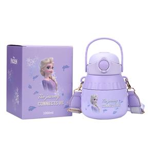 Термостаканы из нержавеющей стали 1000 мл большая бутылка для воды Disney, светло-лавандовый
