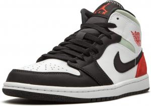 Air Jordan 1 Mid Se, красные, серые, черные, мужские, размер 852542 100, Multicoloured