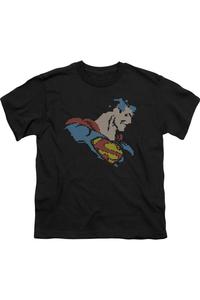 Футболка с коротким рукавом для детей DC Comics Lite Brite Superman Gildan, черный