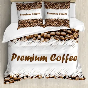 Пододеяльник ABAKUHAUS Coffee, свежая арабика премиум-класса, защита от клещей, подходит для аллергиков с наволочками, 155 см x 220 см - 80 x 80 см, цвет "Какао-белый" Abakuhaus