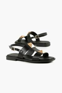 Женские сандалии Pyramid Stud в черном цвете ALL BLACK