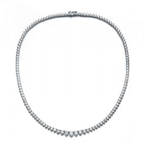 Теннисное колье с градуированной цепочкой и прозрачными кубическими цирконами Rachel Glauber, белый