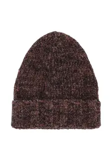Шапка бини в рубчик Laneus, коричневый