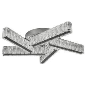 Светодиодный потолочный светильник 51x9x51 см, прозрачный/хром