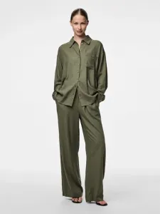 Pcpia hw wide wvn noos trousers Pieces, Deep Lichen Green