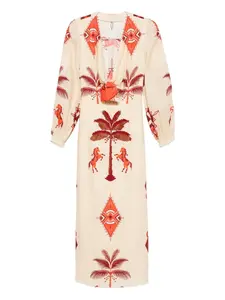 Платье миди Across Paradise Johanna Ortiz, нейтральный