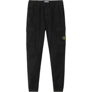 Брюки карго с зауженным низом STONE ISLAND, черный