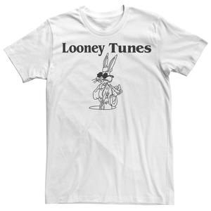 Мужская футболка с плакатом Looney Tunes Beatnik Bugs Line Art Licensed Character