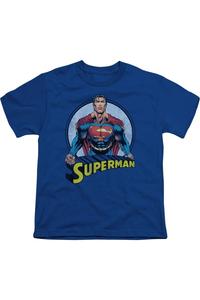 Футболка с коротким рукавом для детей "Superman: снова в небе" Gildan, синий