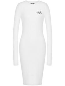 Moschino платье мини с логотипом, белый