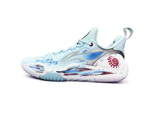 LINING Speed 9 Cushioning Abrasion Resistant Slip Resistant Low top Basketball Shoes Unisex Blue White