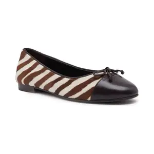 Кожаные балетки Tory Burch, коричневый