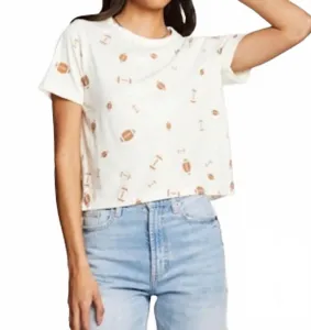 Футболка с вышивкой для футбольной вечеринки, белая Chaser