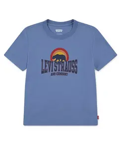 Мальчиковая футболка с коротким рукавом Bear With Me с принтом, размер 4-7 Levi'S, синий