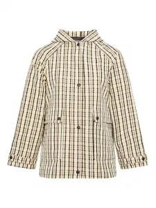 Клетчатая куртка с капюшоном YVES SALOMON, бежевый