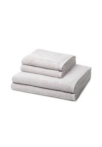Набор полотенец Ross Vita, 4 штуки, 100x50/140x70 см, серебярный