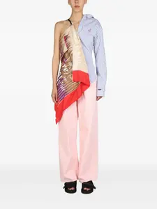 Платье с полосатым шарфом 1/Off, синий