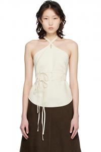 Baserange Топ из белого дикого шелка