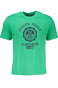 Мужская футболка North Sails хлопковая с контрастным принтом, зеленый
