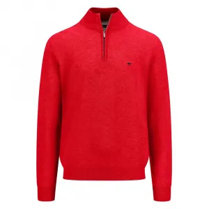 Свитер Fynch Hatton Structure half zip, красный
