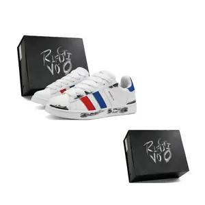 RIFUGIO VO' Антискользящие и износостойкие легкие низкие скейтерские кроссовки унисекс White Moonlight Distressed, цвет White Moonlight Distressed