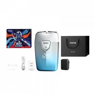 XS1 поворотная бритва компактная портативная плавающие V-образная с двойным лезвием Beici, синий