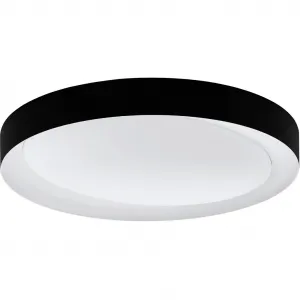 Потолочный светильник LAURITO с LED-модулем 1 шт., теплый белый - холодный белый, потолочный светильник белого цвета из стали - 24 Вт - теплый белый - холодный белый Eglo, черный