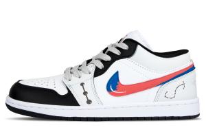 Jordan Кроссовки Unisex Air 1 Cushioning Low top Vintage Basketball Shoes белого цвета