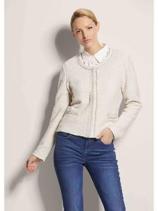 MADELEINE Короткая бежевая толстовка с пайетками