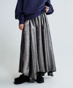 Выбираемая длина/блестящая юбка с неровным подолом, расклешенная книзу Jeanasis, цвет Other Black (10)