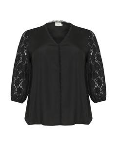 Кружевная блузка KAFFE CURVE Blouse Silje, черный