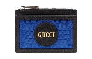 GUCCI Кошелек для карт Off The Grid Nylon With Leather Card Holder мужской Blue