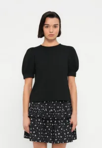 Блузка с вырезом на шее Pieces, Black