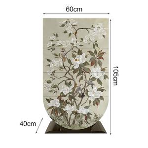 Yu Senyi Комод 60х40х105 см для прихожей и гостиной настенный из массива ясеня белого