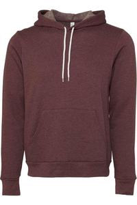 Толстовка с капюшоном из губчатого флиса BELLA + CANVAS, цвет heather maroon
