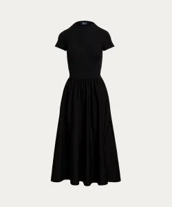 Хлопковое платье с короткими рукавами